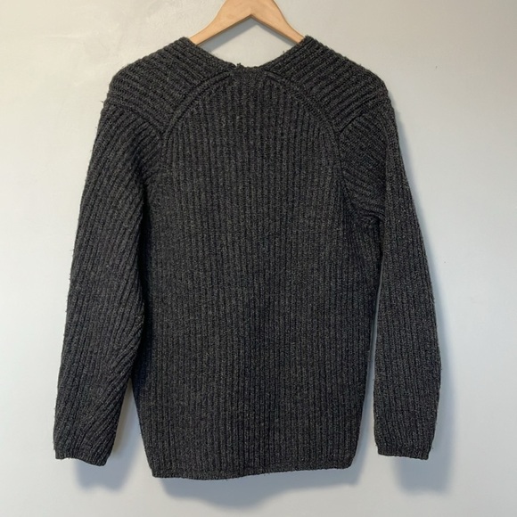 Acne Studios Gray 100% Wool Ribbed Sweater - Picture 5 of 5